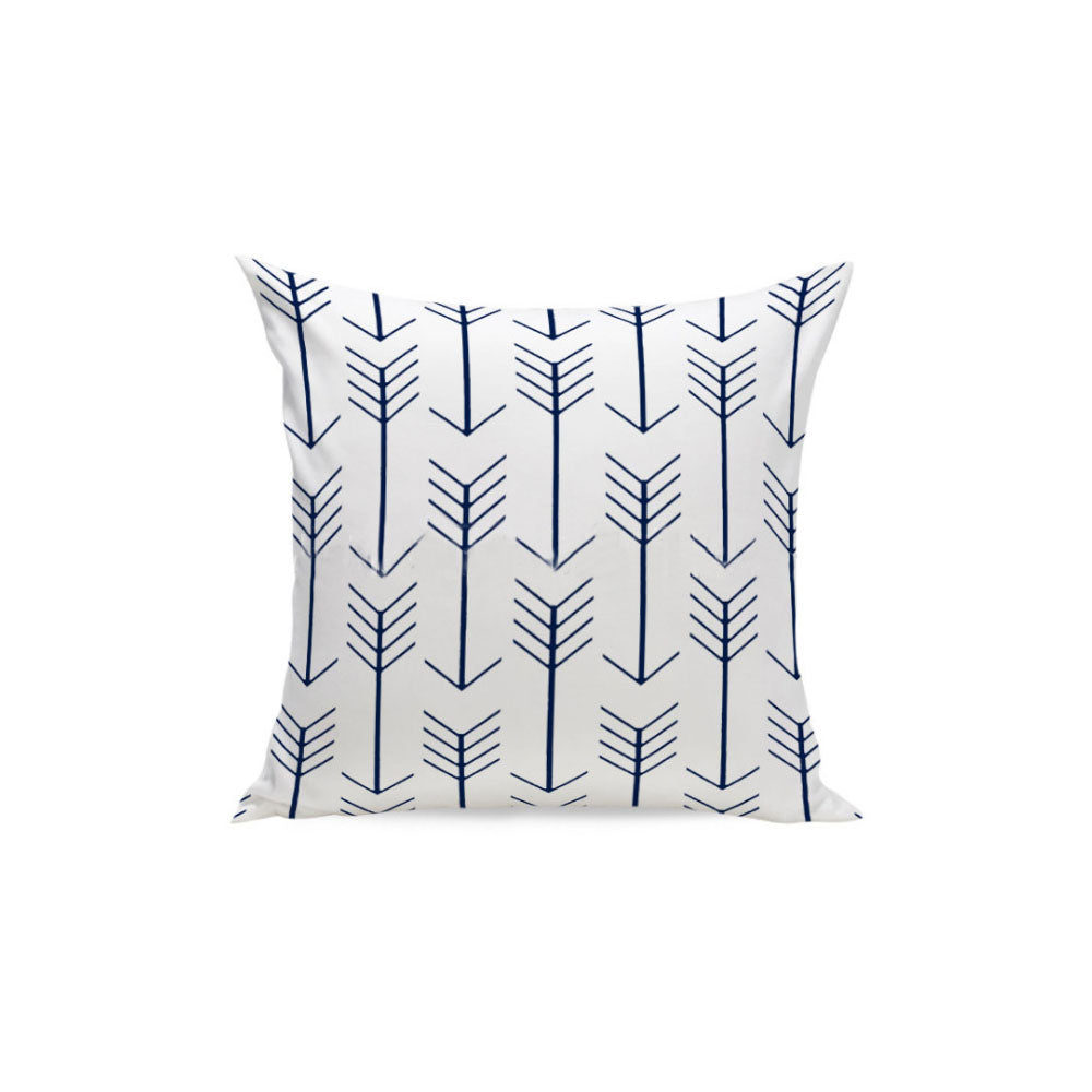 4Pcs 45X45cm Throw Pillow Cover Geometric Pattern Linen Sofa Cushion Pillowcase