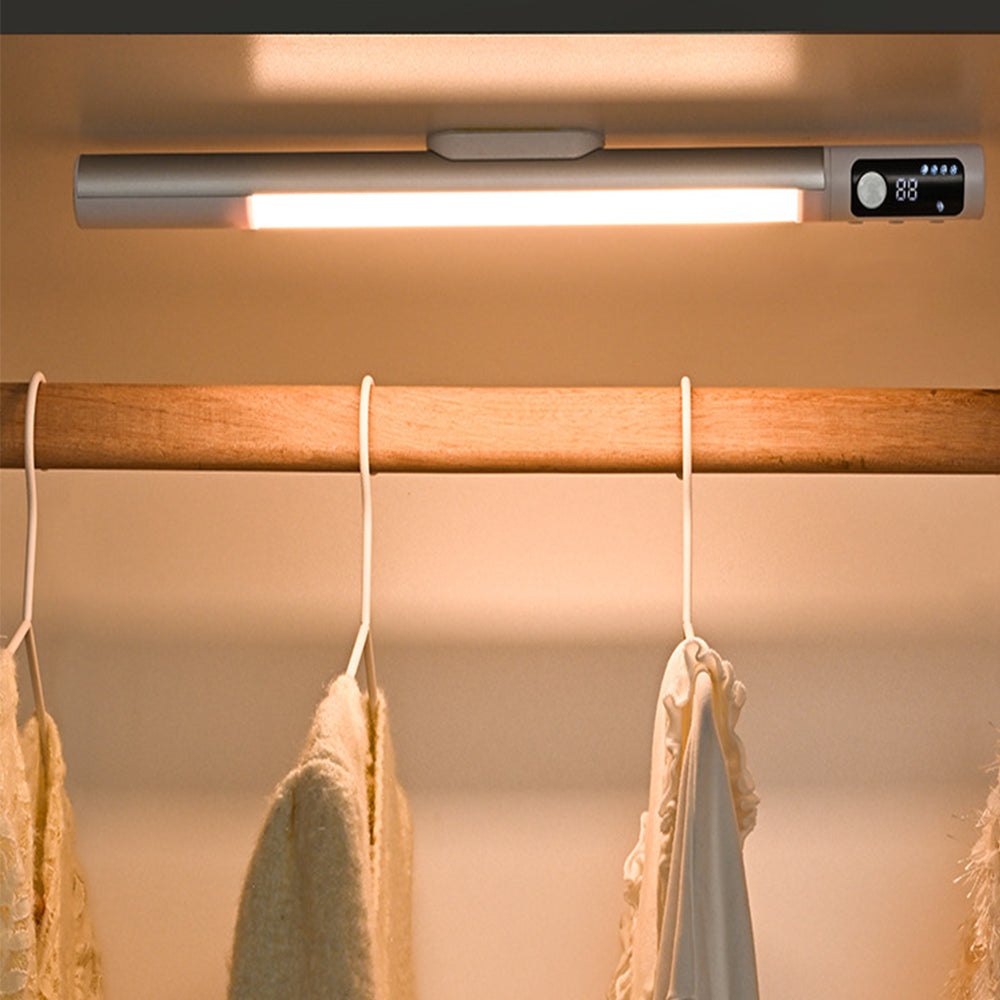 Magnetic Motion Sensor Light Bar Rechargeable with 3 Adjustable Colors White