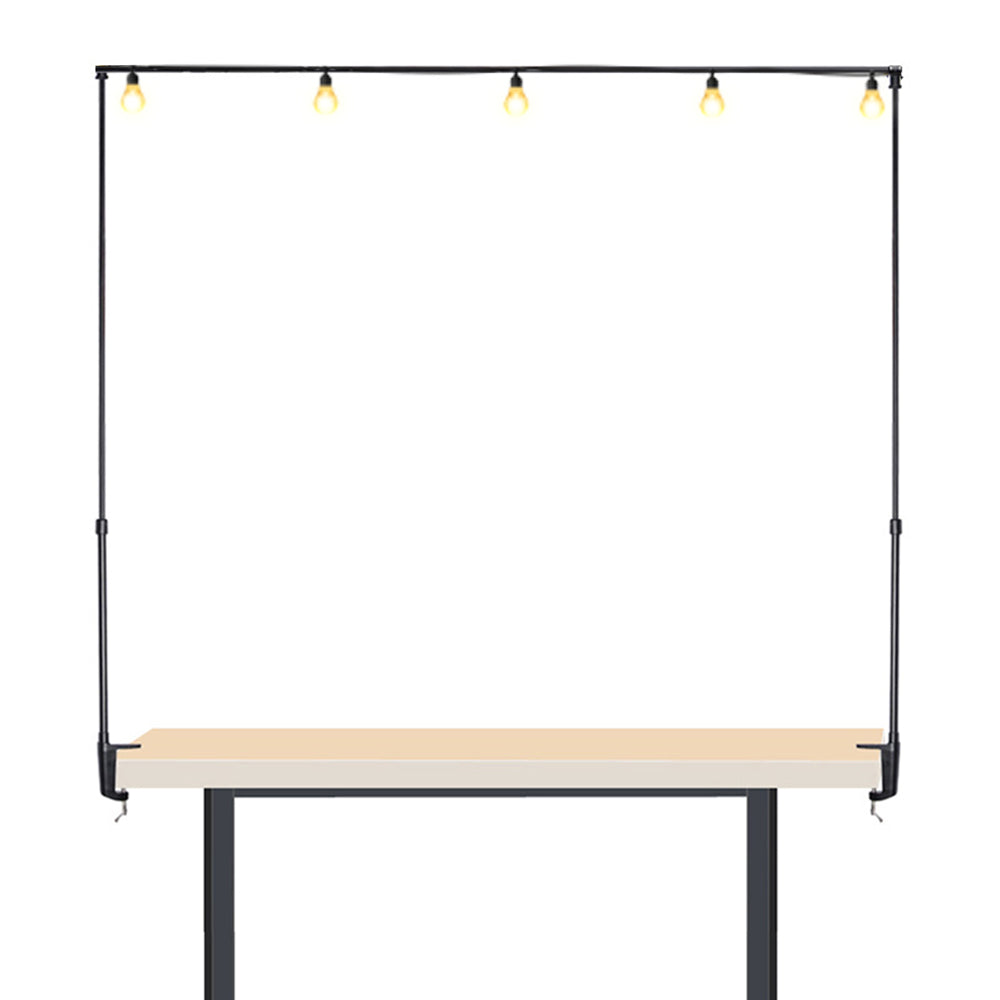 Macrame Plant Hanger Stand Rail Pole with Clamp Metal Adjustable Display Rod