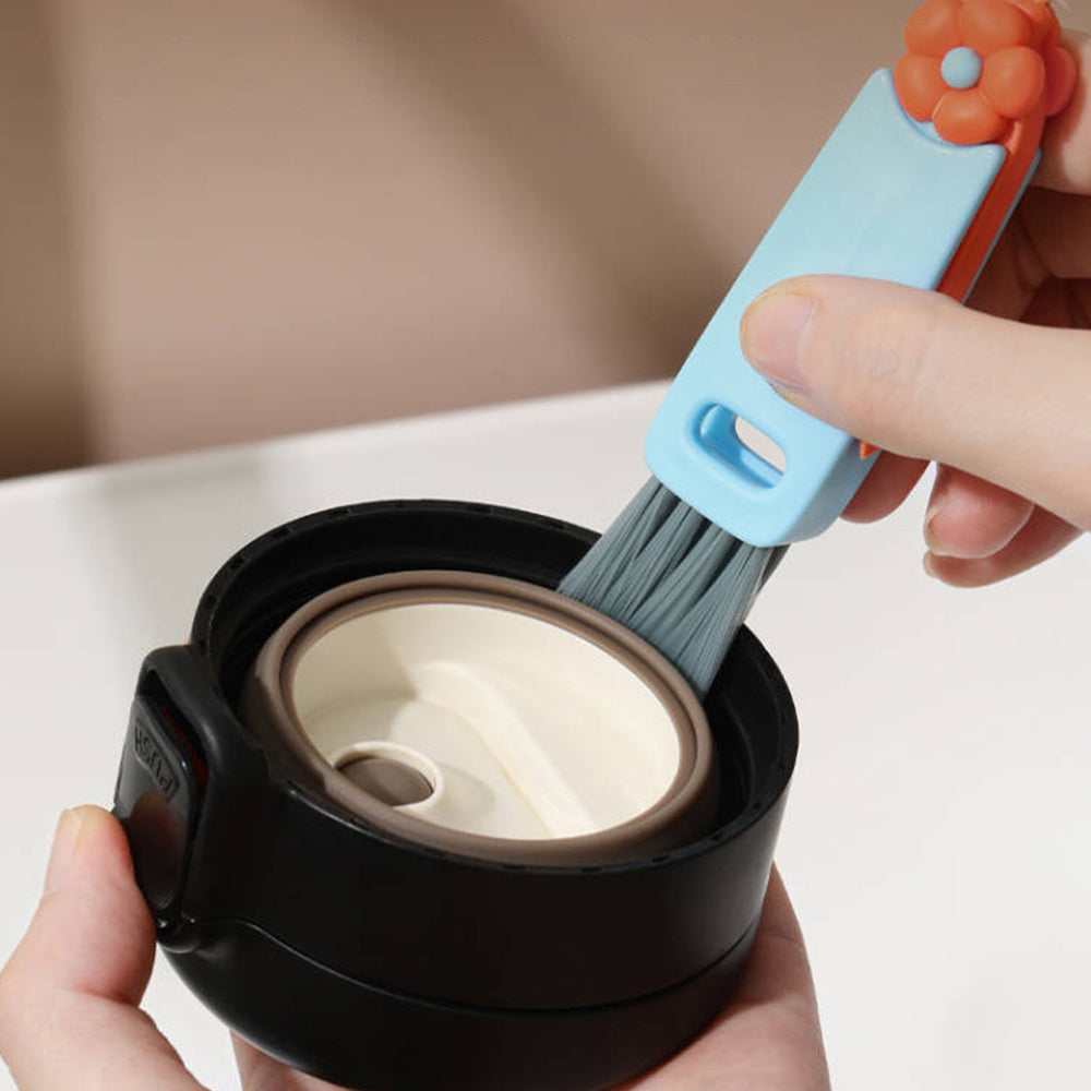 2Pcs 3-in-1 Cup Lid Cleaning Brush Crevice Cleaning Brush