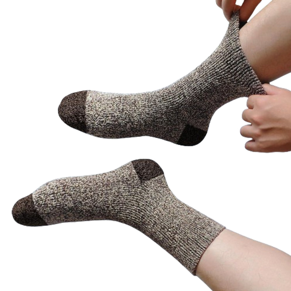 10 Pairs Winter Warm Thermal Wool Blending Hiking Socks for Men
