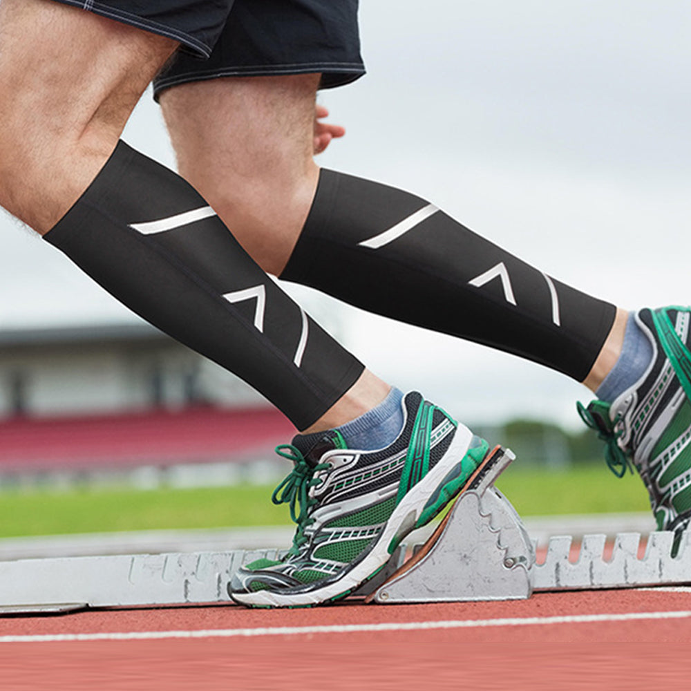 Compression Socks Leg Calf Sleeve Brace Support for Sport Gym Black XL