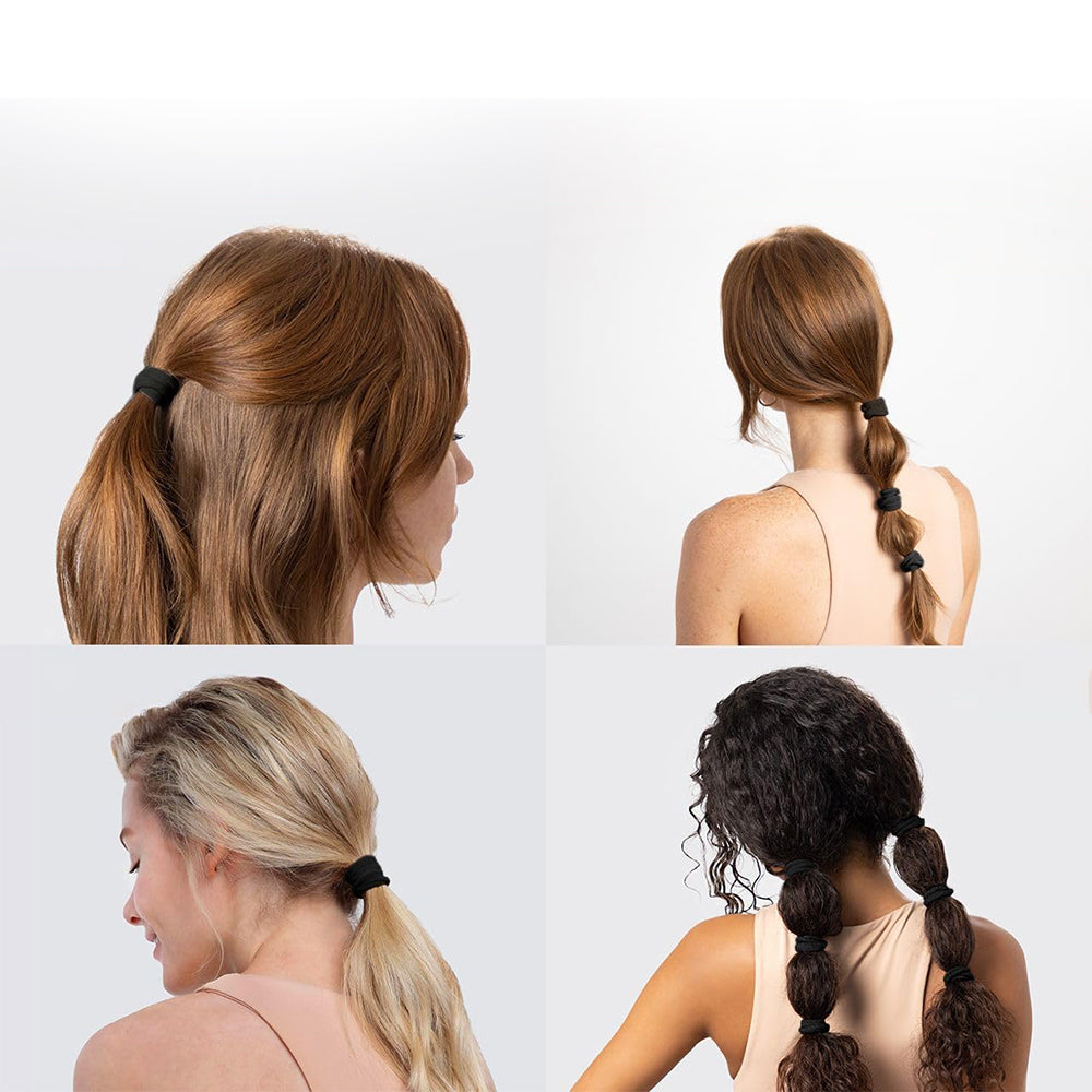 100Pcs Elastic Black Bands Hair Ties Ponytail Holders