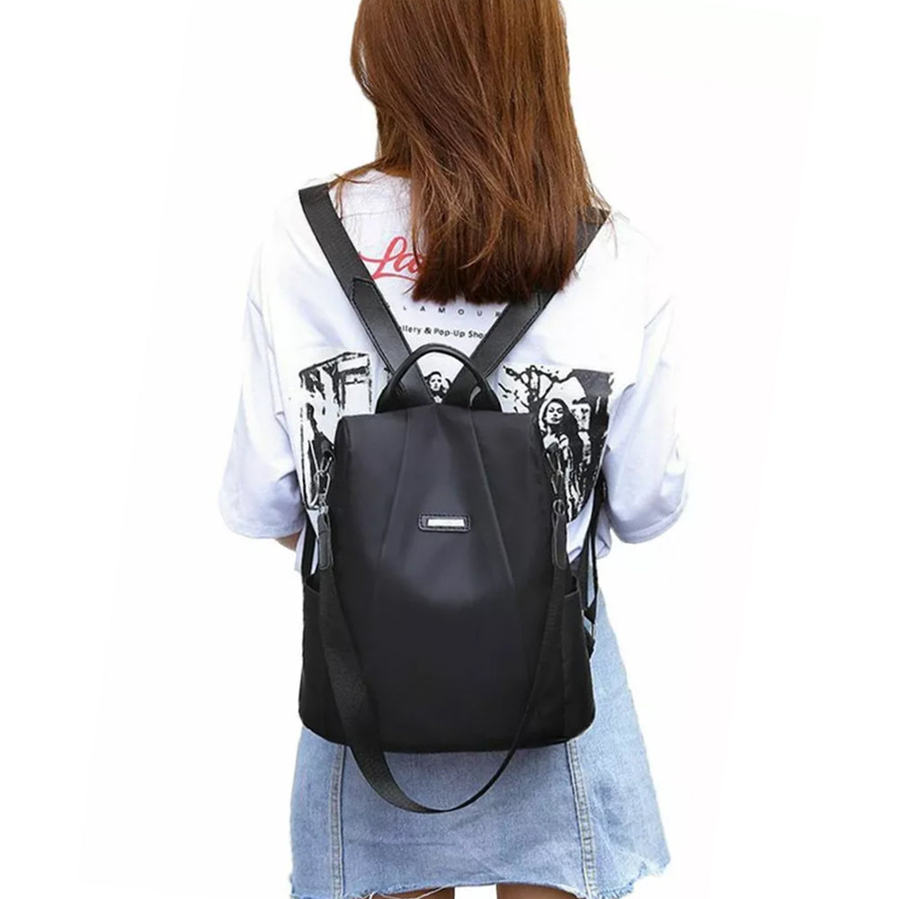 Women Anti-Theft Backpack Water-Resistant School Shoulder Bag Handbag Black