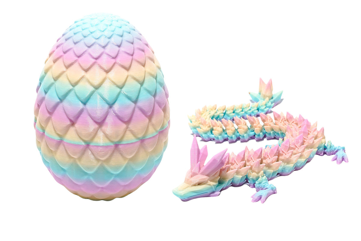 Articulated 3D Printed Dragon Egg with a Dragon Inside
