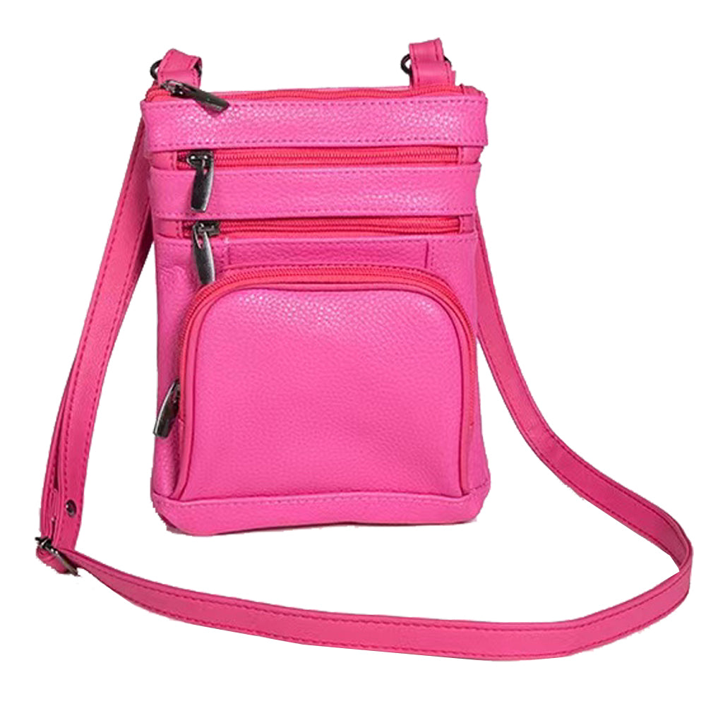 Women Genuine Leather Crossbody Bag Pink