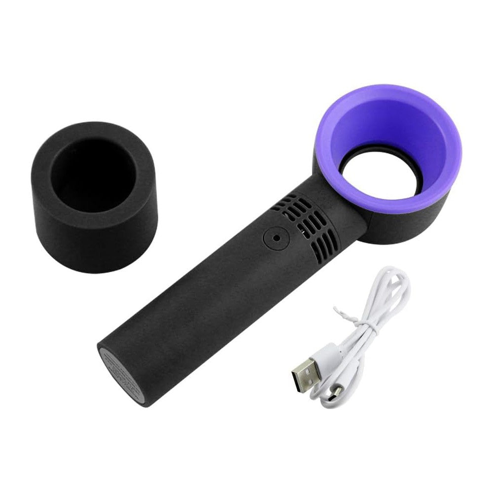 Portable Handheld Fan USB Rechargeable Bladeless Fan - Black