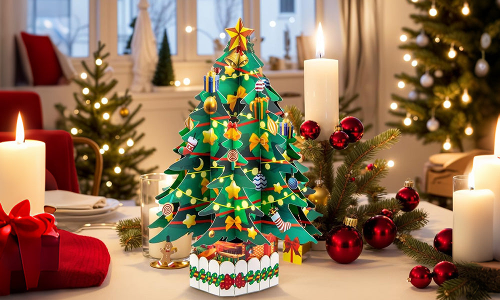 Creative 3D Christmas Greeting Card Tabletop Display