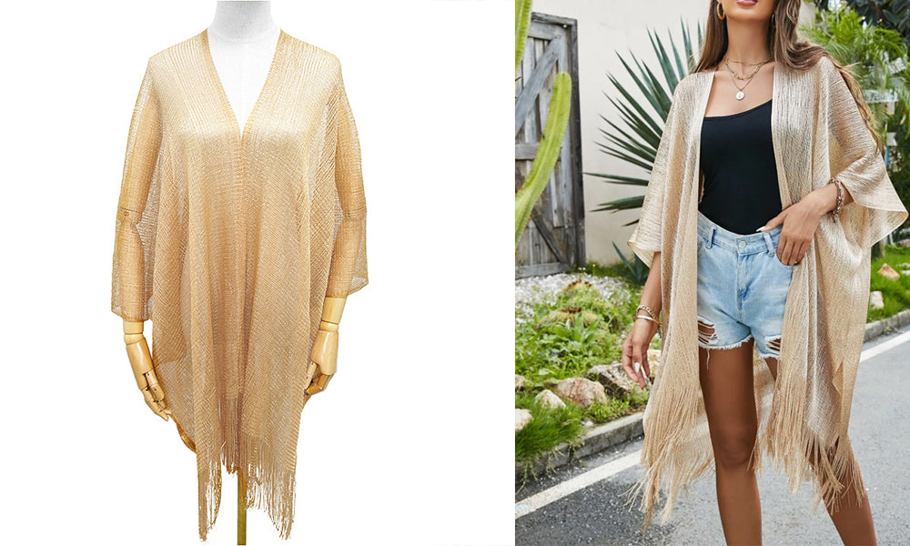 Kimono Open Front Beach Cover Up
