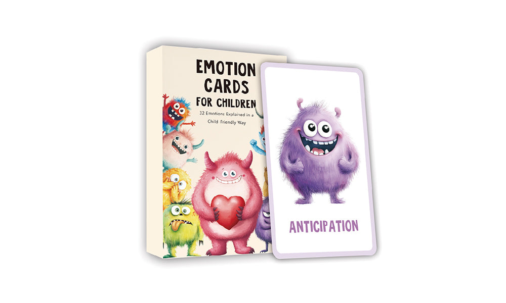 32Pcs Cute Monster Emotions Cards for Kids Social Skills Development