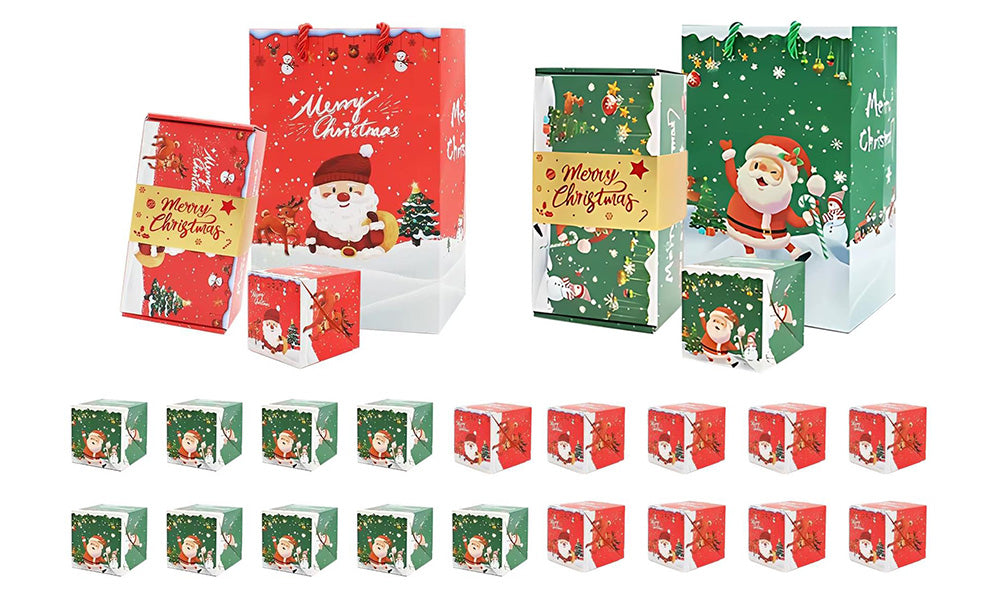 Christmas Folding Surprise Gift Box with 10 Jumping Surprise Bounce Boxes Set
