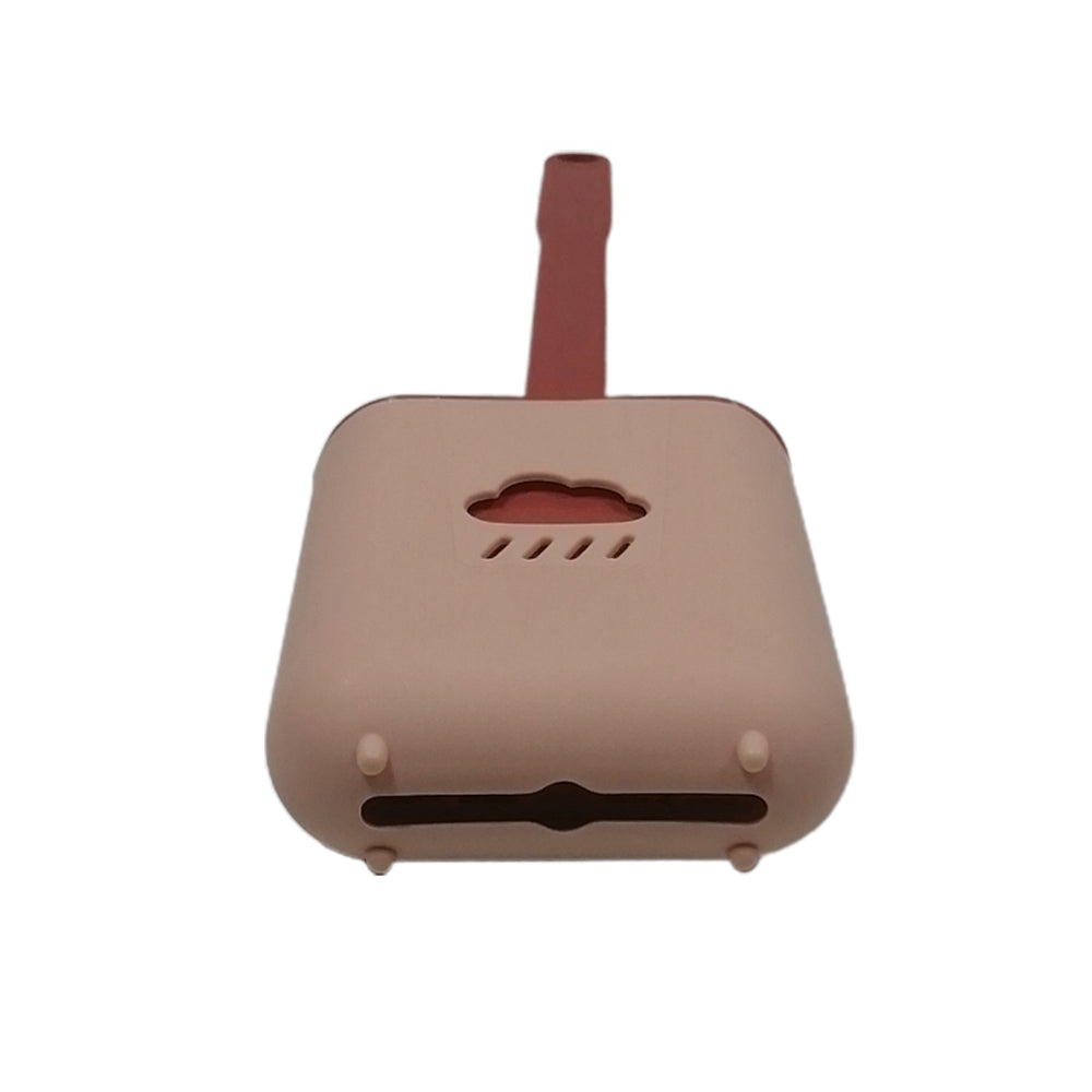 2X Blue Pink Cloud Pattern Soft TPR Toilet Brushes with Holder Home Bedroom Cleaning Tools