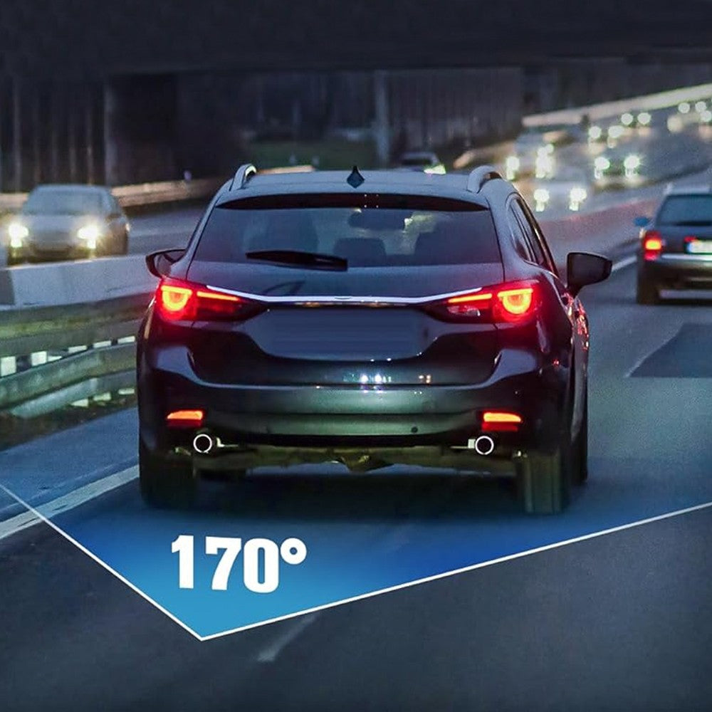 2 Channel Dash Cam Front and Inside 1080P Full HD Dashboard Camera