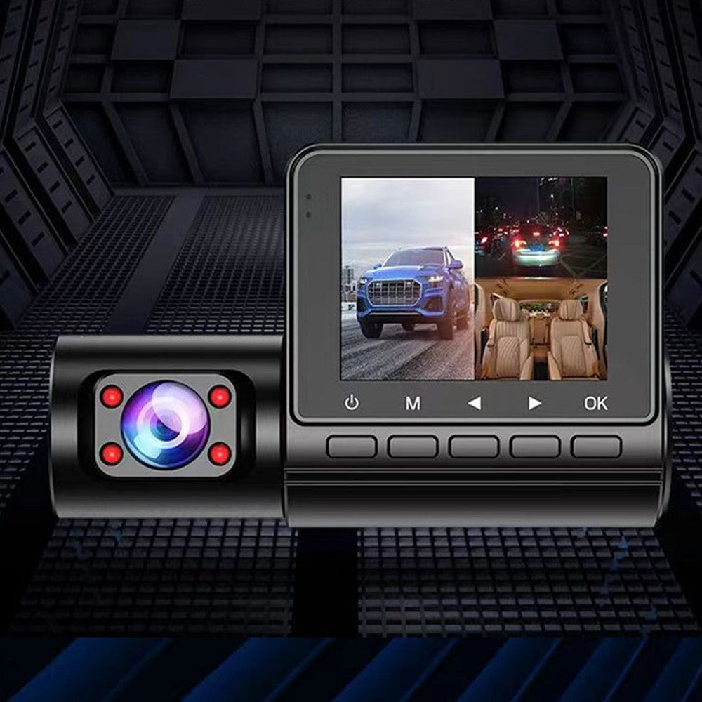 3 Channel Dash Cam Front and Rear Inside 1080P Full HD Dashboard Camera