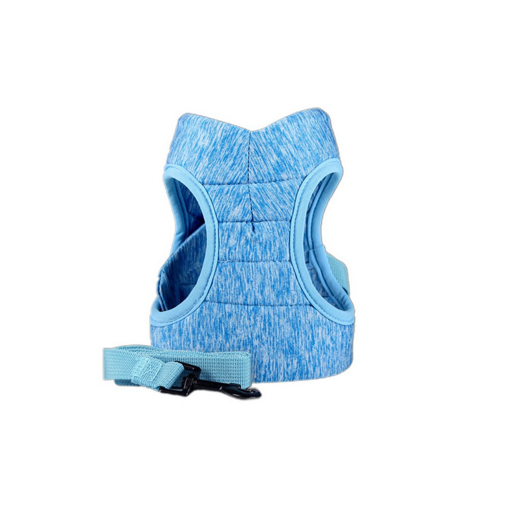 Pet Dog Harness Adjustable Cat Vest Harness Leash L Sizing Blue