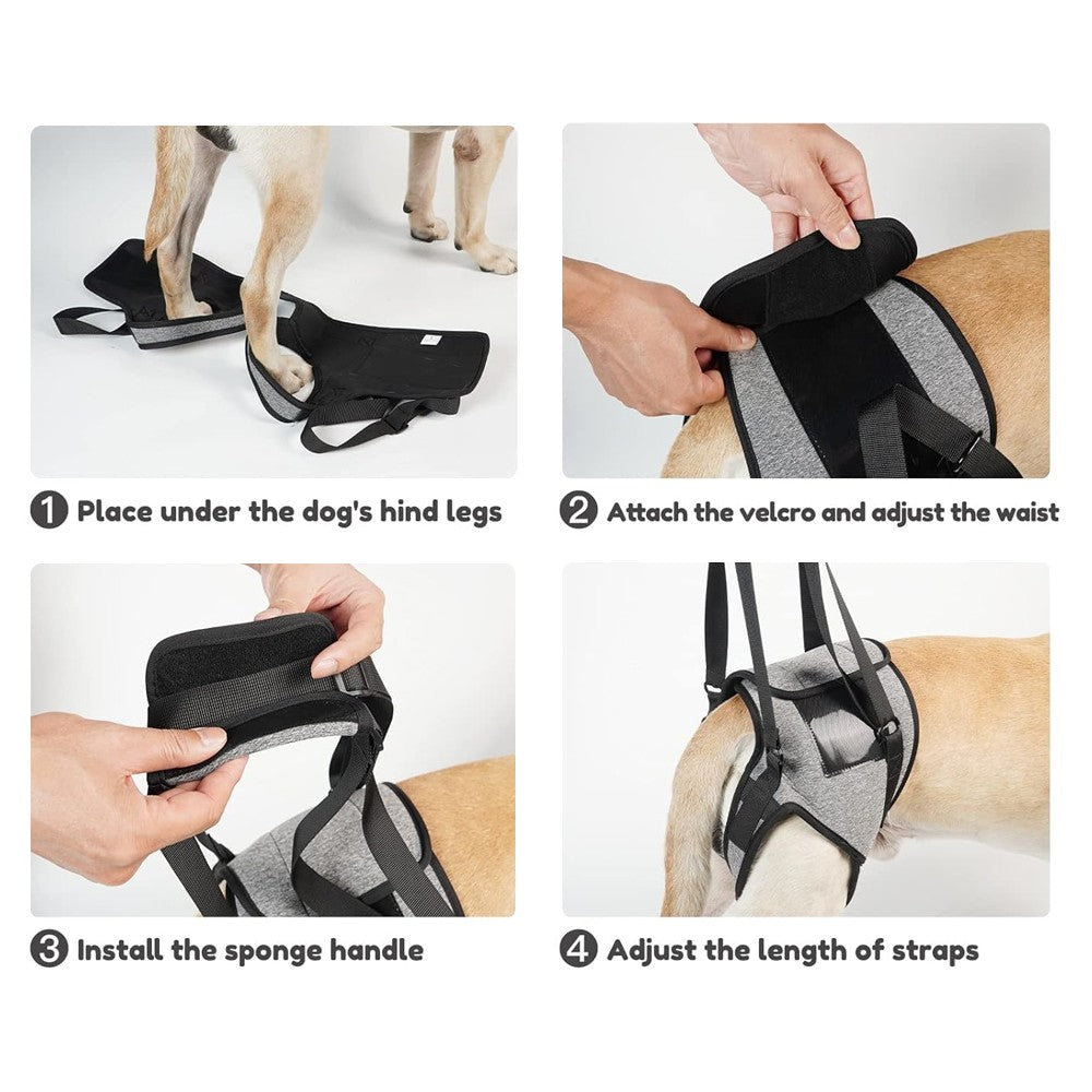 Adjustable Dog Lift Harness Dog Back Legs Support Harness Dog Sling for Elderly Dogs - S