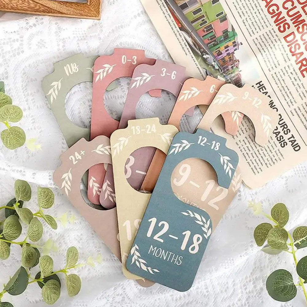 2 Sets of 8-Piece Baby Clothes Wardrobe Dividers from Newborn to 24 Months