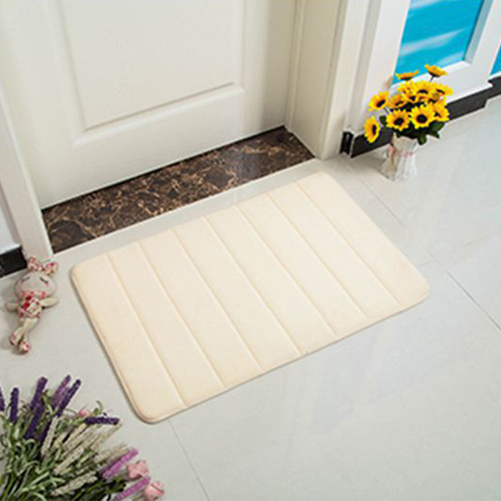 40cm x 60cm Memory Foam Bath Mat Absorbent Bathroom Floor Mat