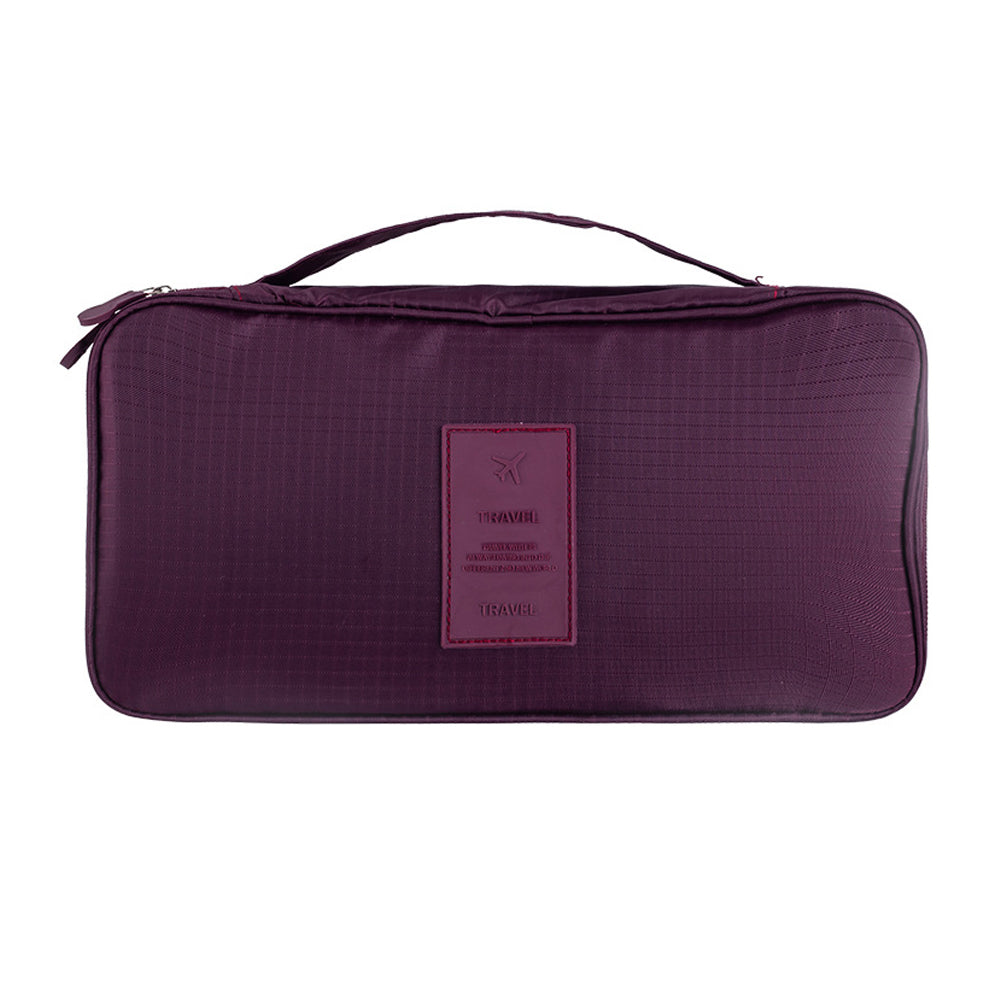 Travel Underwear Bra Storage Bag Lingerie Socks Organizers Wine Red