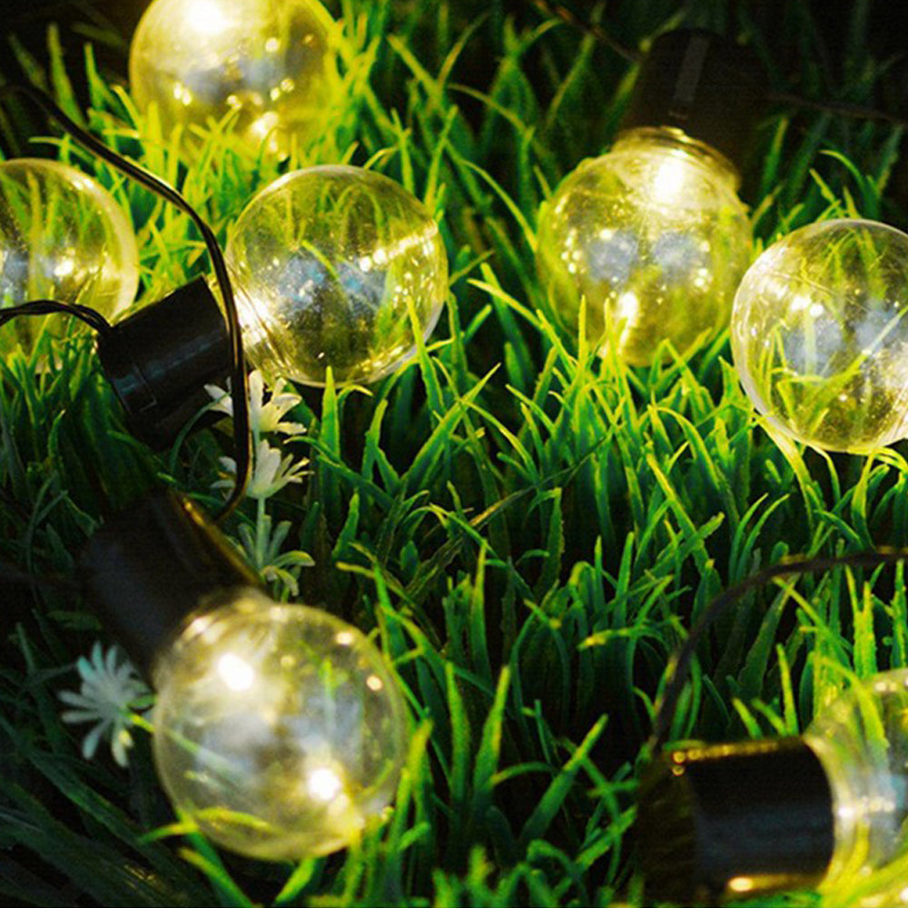 10LED Solar Powered String Light Bulbs Lamp for Garden Yard Wedding Party Warm White