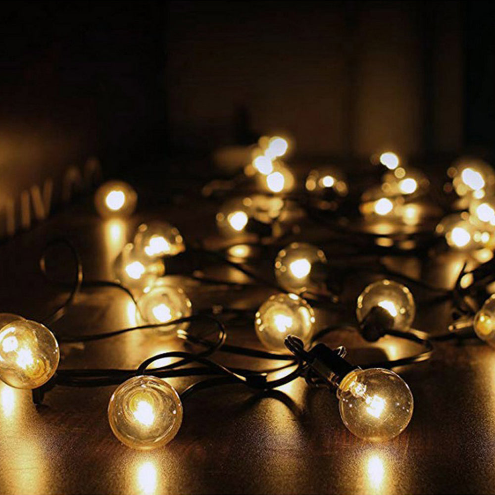 10LED Solar Powered String Light Bulbs Lamp for Garden Yard Wedding Party Warm White