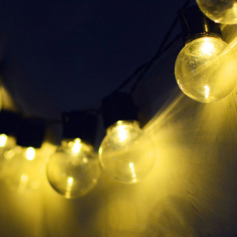 10LED Solar Powered String Light Bulbs Lamp for Garden Yard Wedding Party Warm White