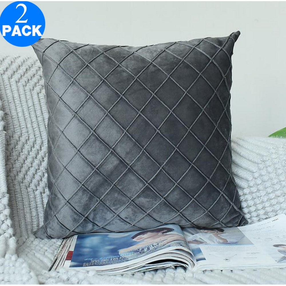 2 X 45cm x 45cm Checkered pillowcase