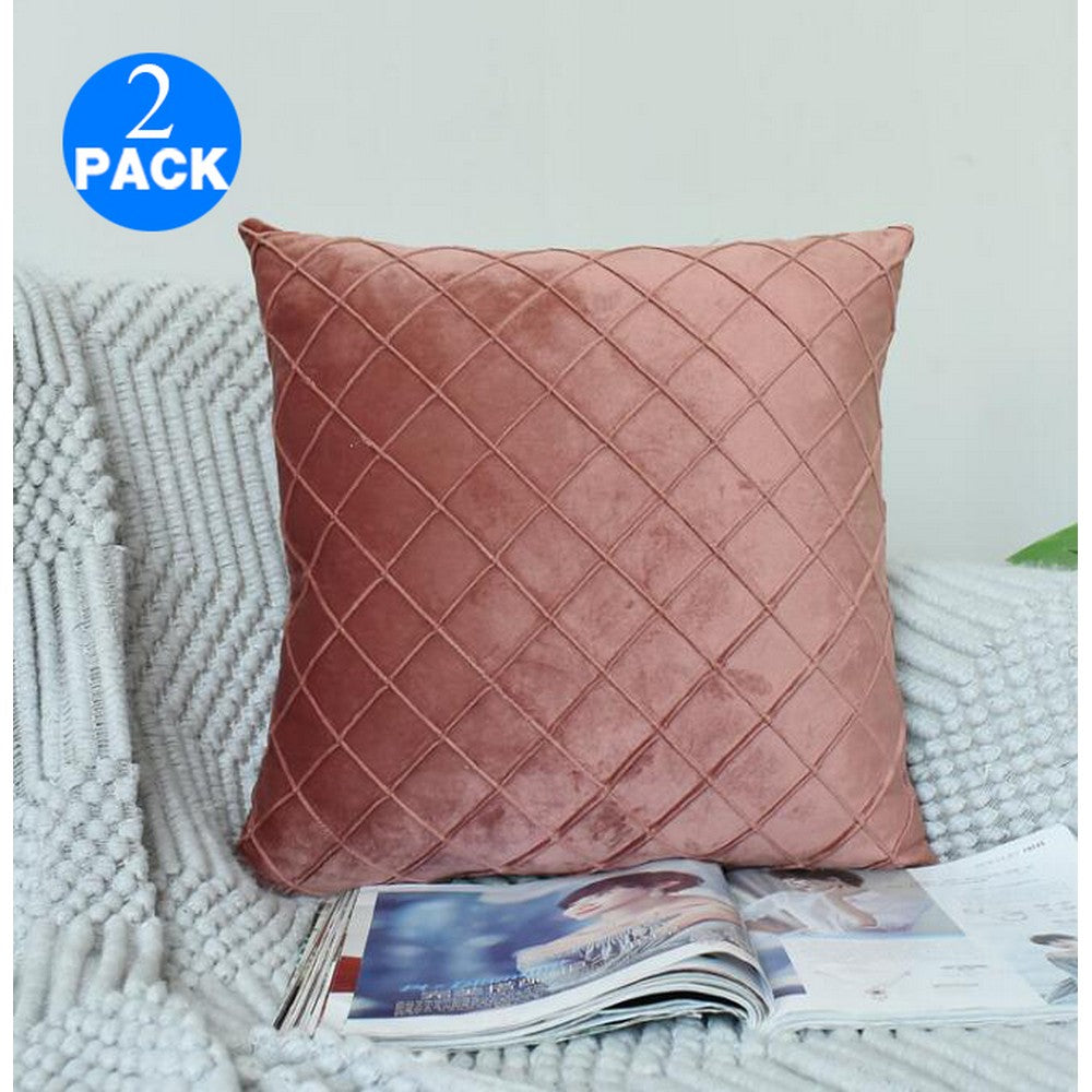 2 X 45cm x 45cm Checkered pillowcase
