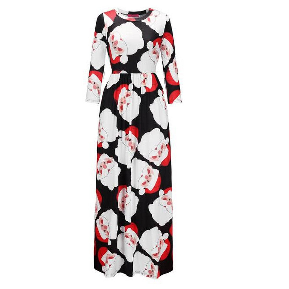 Women Printed Slim Dress Style 1