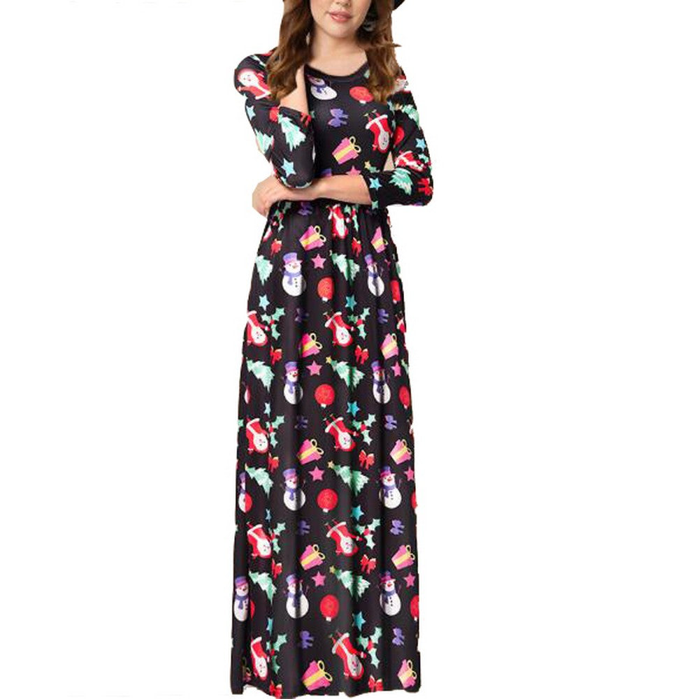 Women Printed Slim Dress Style 2