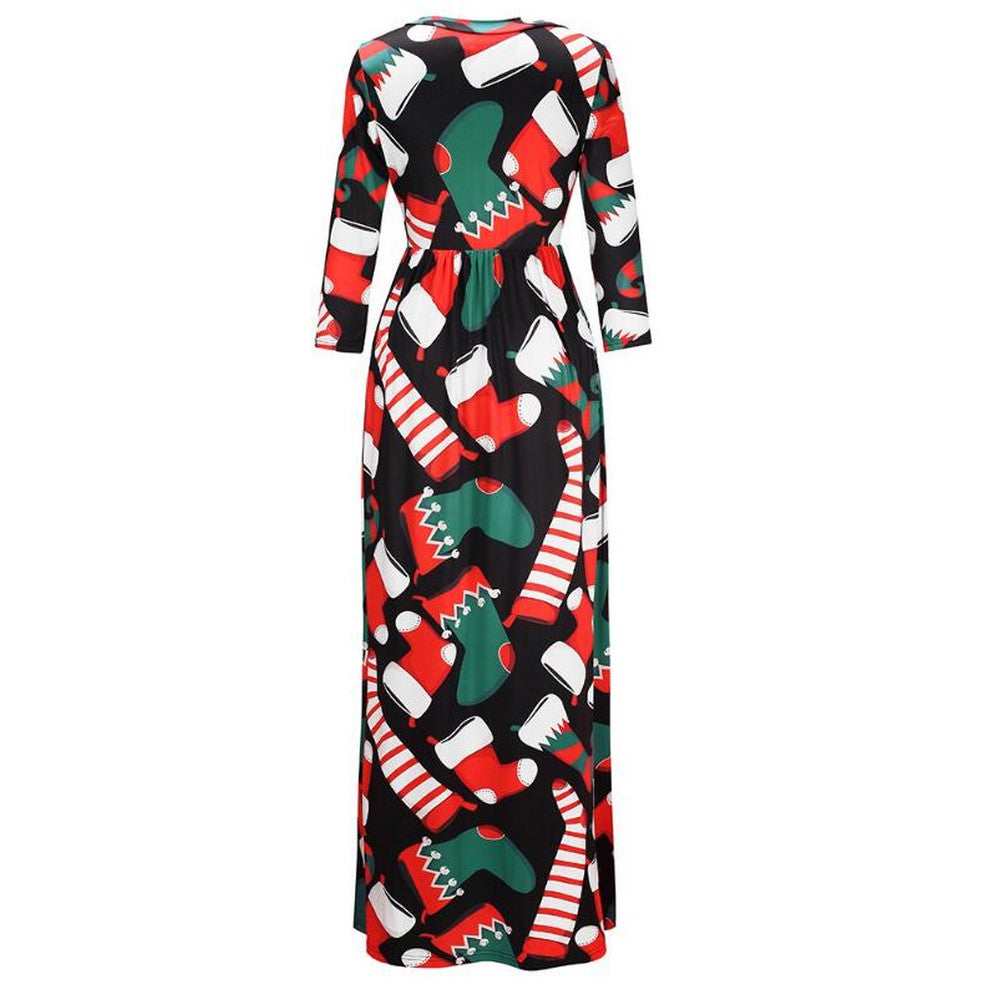 Women Printed Slim Dress Style 4