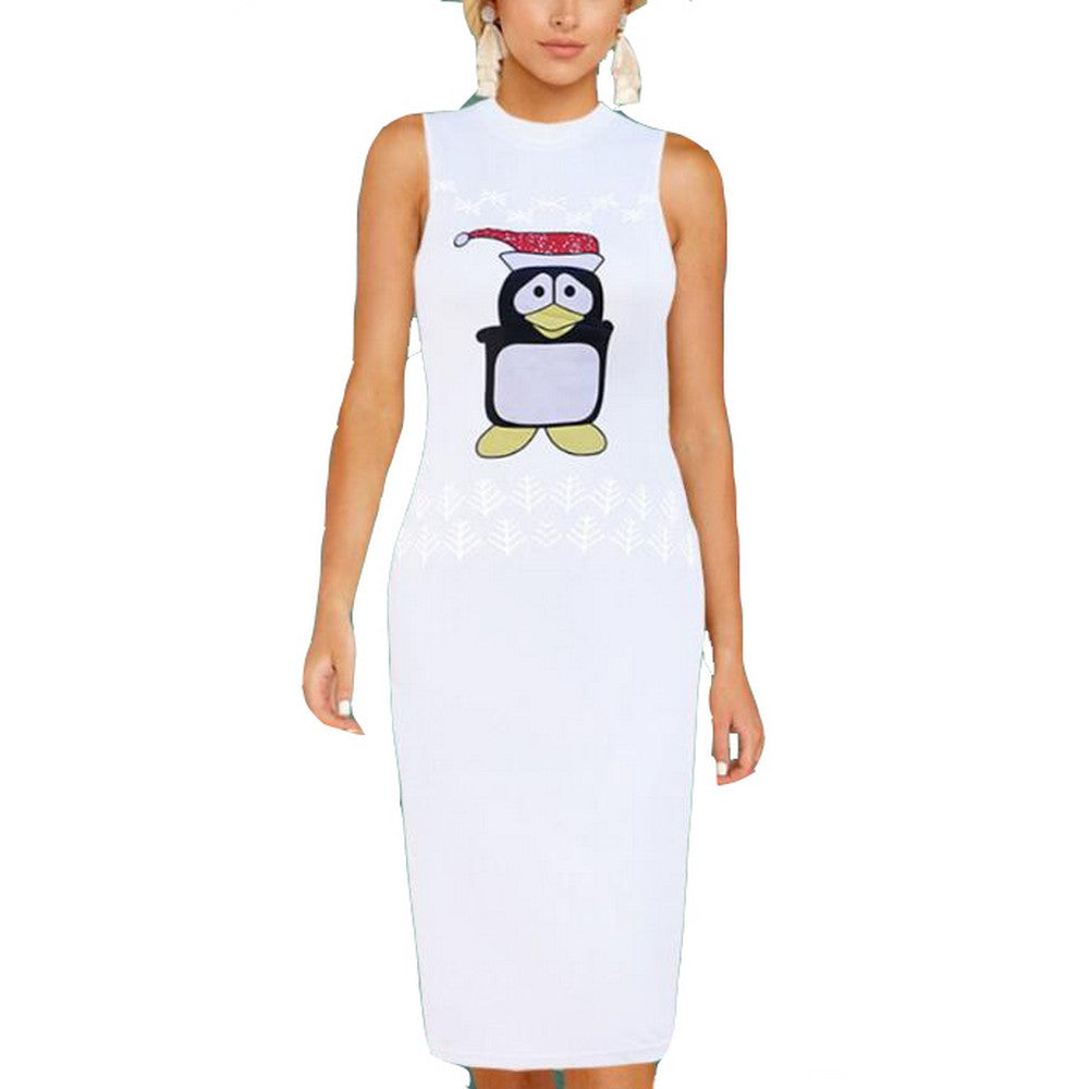 Women Sleeveless Round Neck Dress Style 2