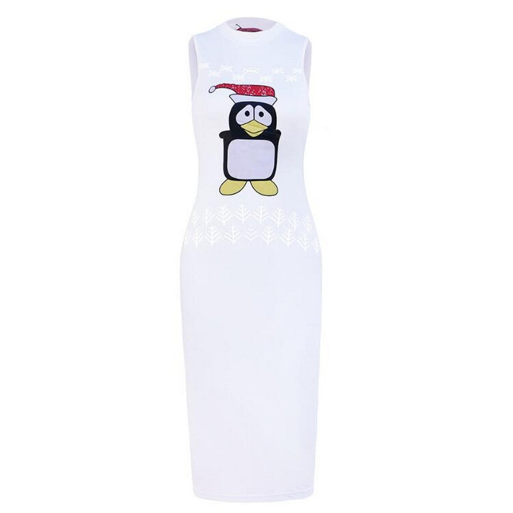 Women Sleeveless Round Neck Dress Style 2