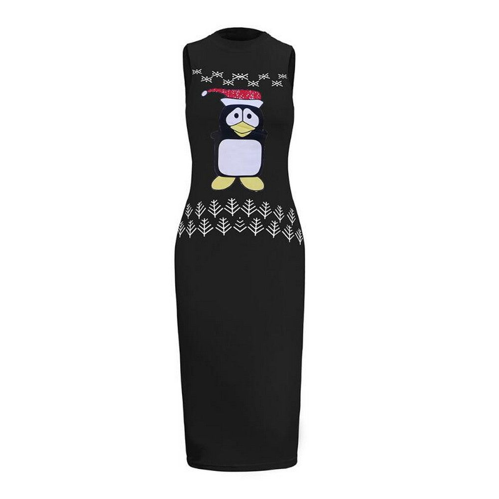 Women Sleeveless Round Neck Dress Style 3