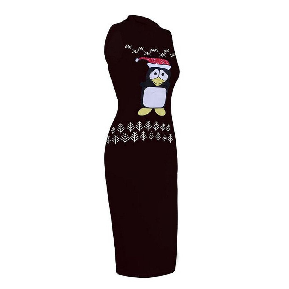 Women Sleeveless Round Neck Dress Style 3