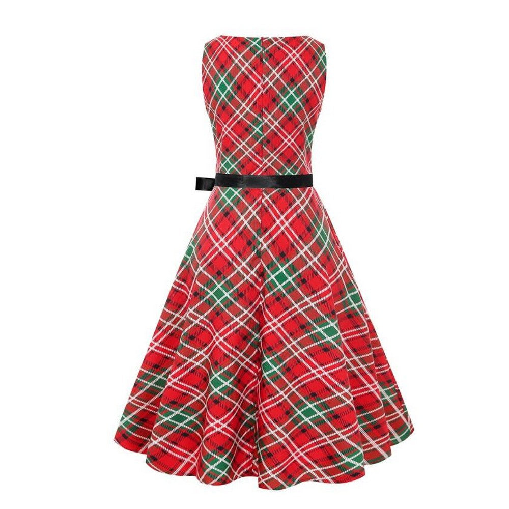 Women Plaid Print Dress Style 1
