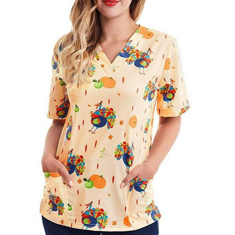 Women V Neck T Shirt Style