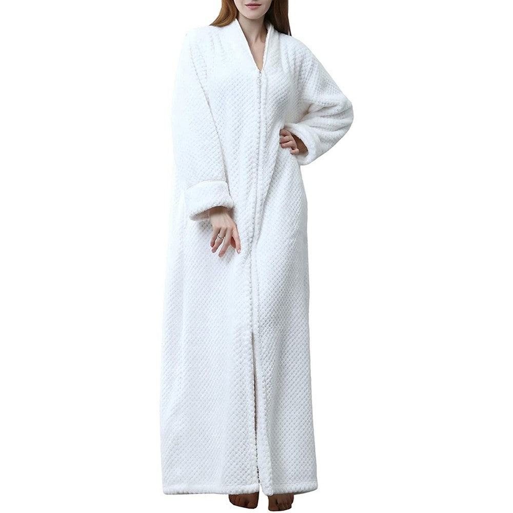 Womens Loose Fleece Pajamas Sleep Robes