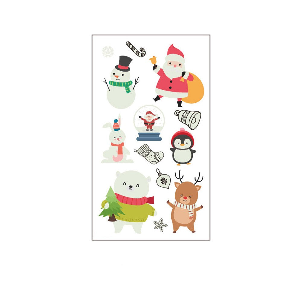 12Pcs Christmas Luminous Tattoo Stickers