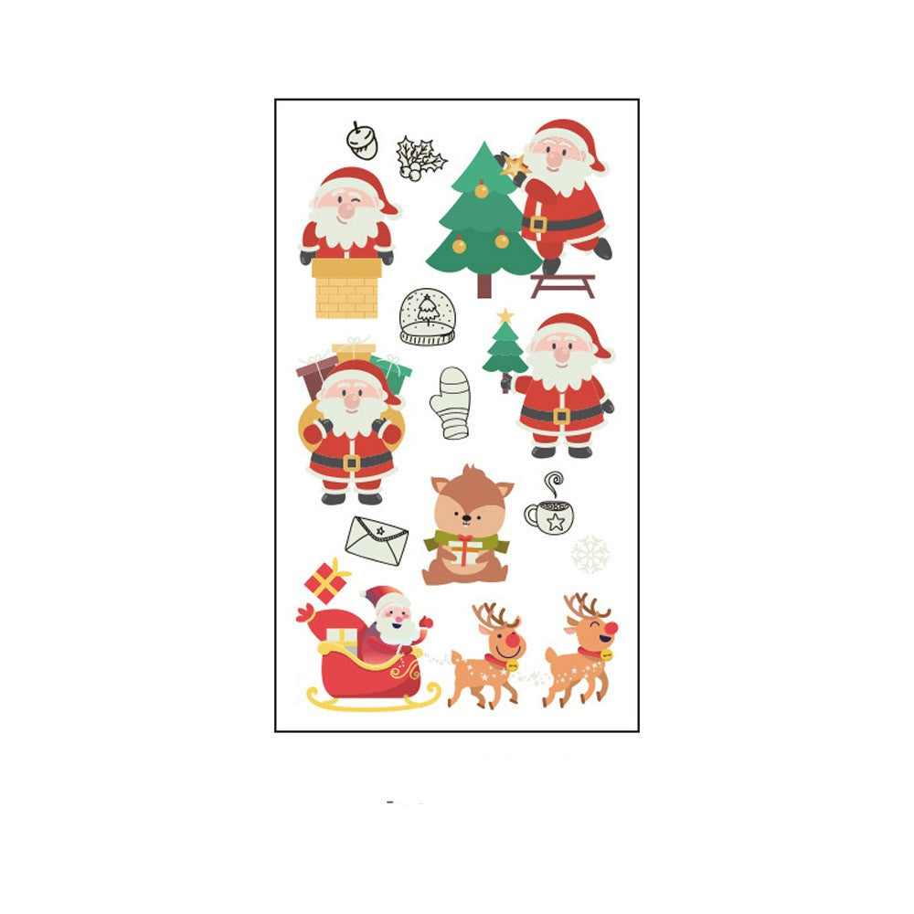 12Pcs Christmas Luminous Tattoo Stickers