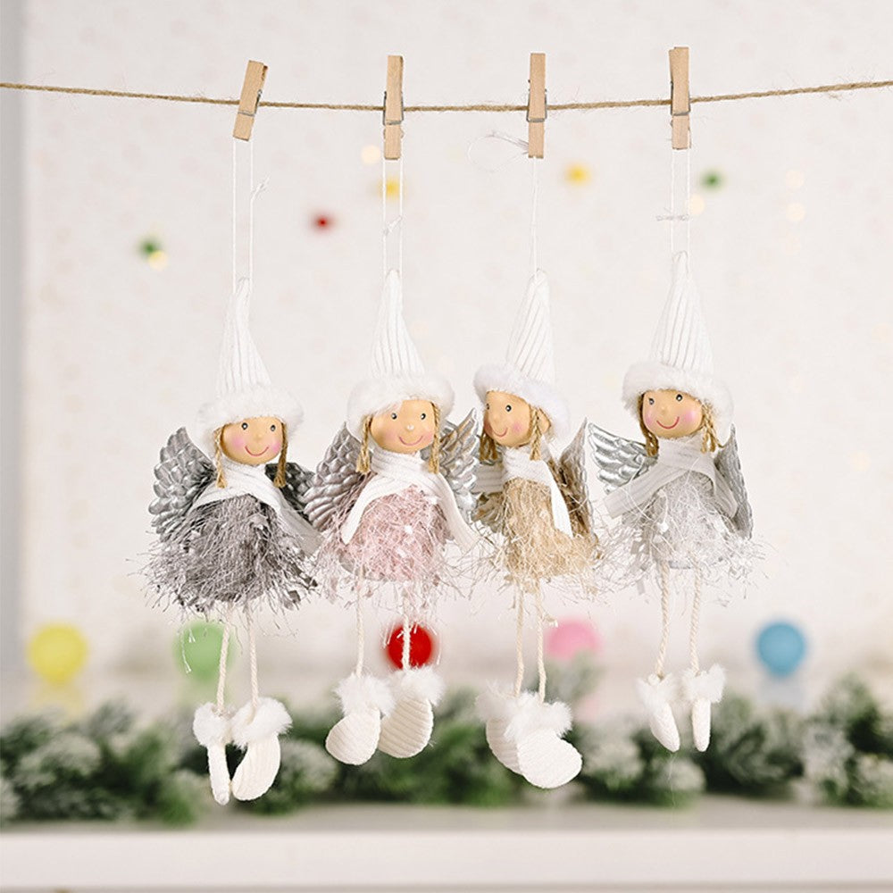 4Pcs Christmas Hanging Decoration Little Angel Pendants
