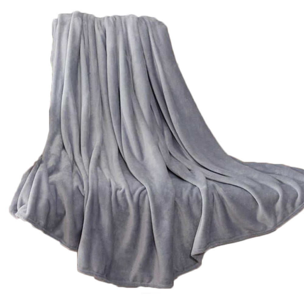 220x240cm Light Grey Blanket Plush Blanket Faux Fur Throws Blanket