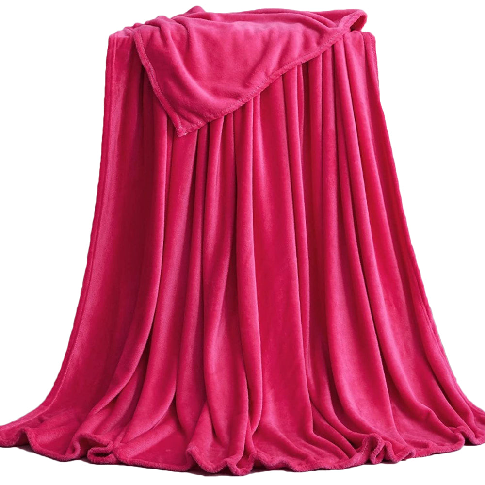 220x240cm Rose Red Blanket Plush Blanket Faux Fur Throws Blanket