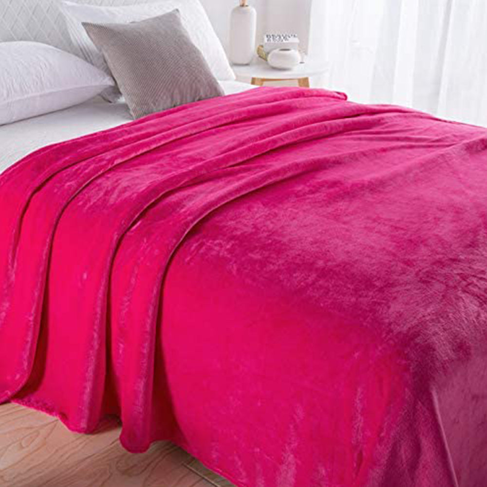 220x240cm Rose Red Blanket Plush Blanket Faux Fur Throws Blanket