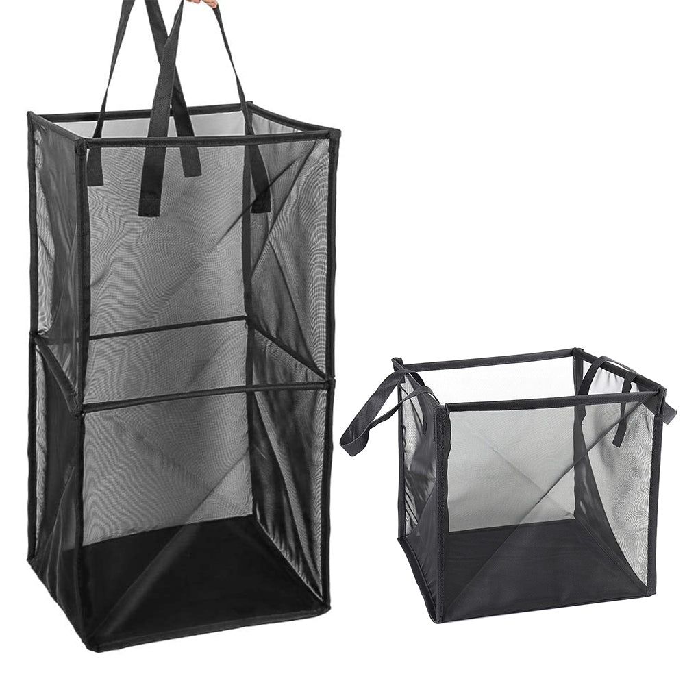 2X Black Laundry Hampers Bathroom Laundry Basket Laundry Bag Clothes Bin Toy Bin