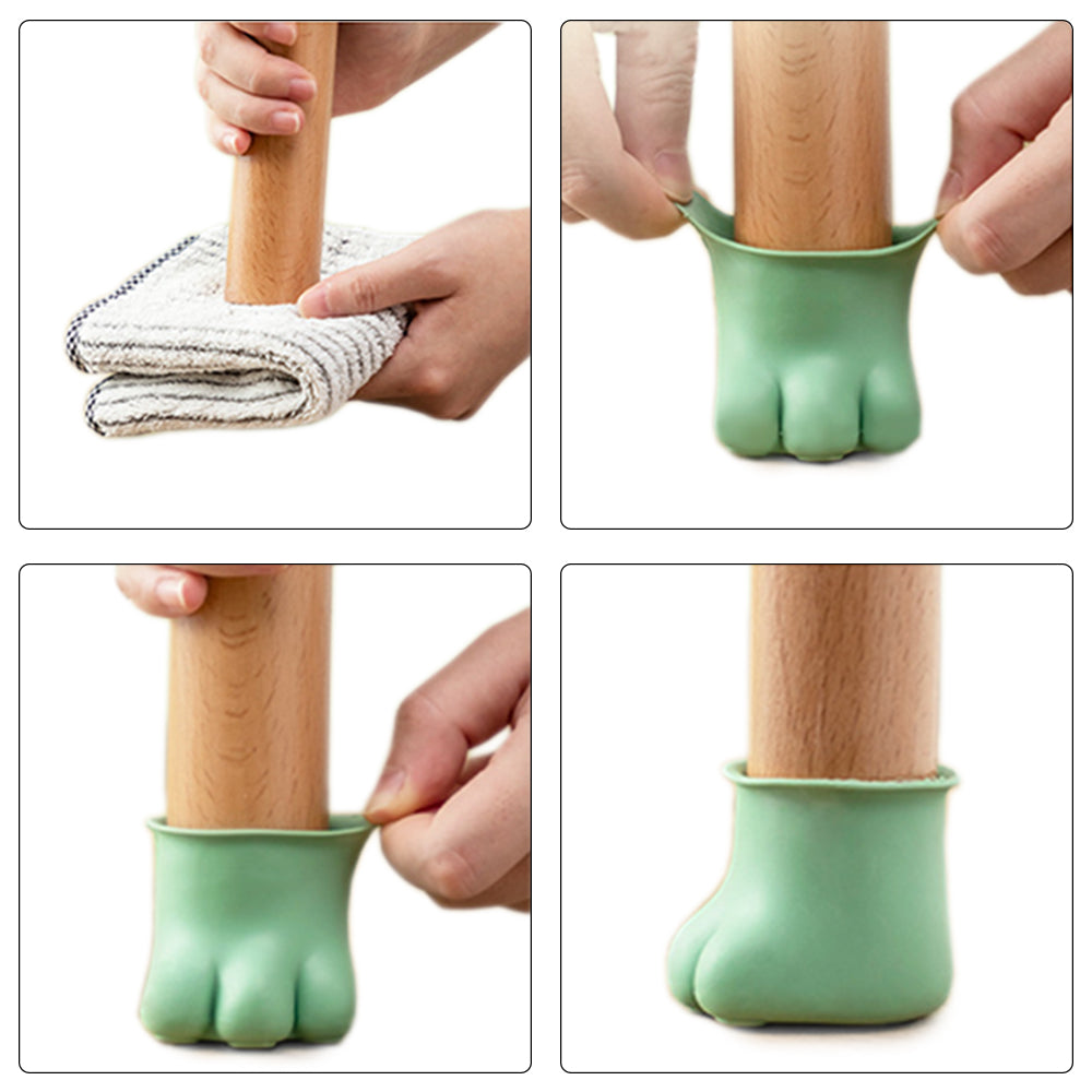 32X Silicone Chair Leg Covers Floor Protectors Furniture Leg Caps Round Green