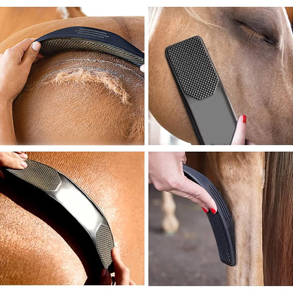 2X Horses Grooming Brushes Pet Dog Fur Hair Grooming Comb Horse Deshedding Comb