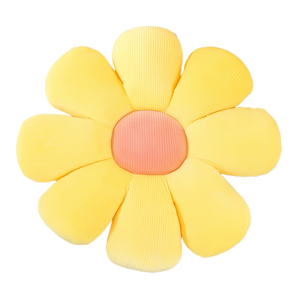 Cute Daisy Pillow Cushion Flower Floor Pillow Seating Cushion Yellow