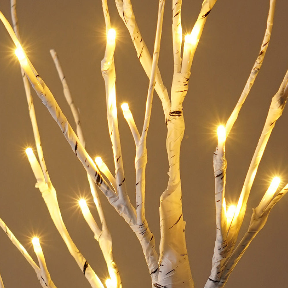 Lighted Birch Tree Light 24-LED Warm White Light LED Artificial Branch Tree Lamp