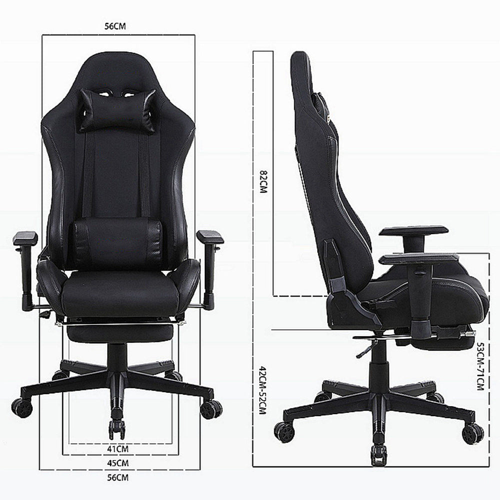 2X Elastic Gaming Chair Slipcover Stretch Office Chair Seat Chair Cover Navy